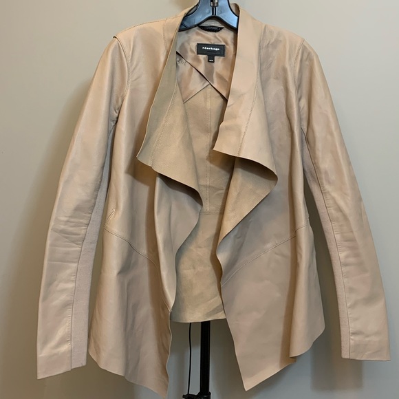 Mackage cream leather jacket - Picture 1 of 8